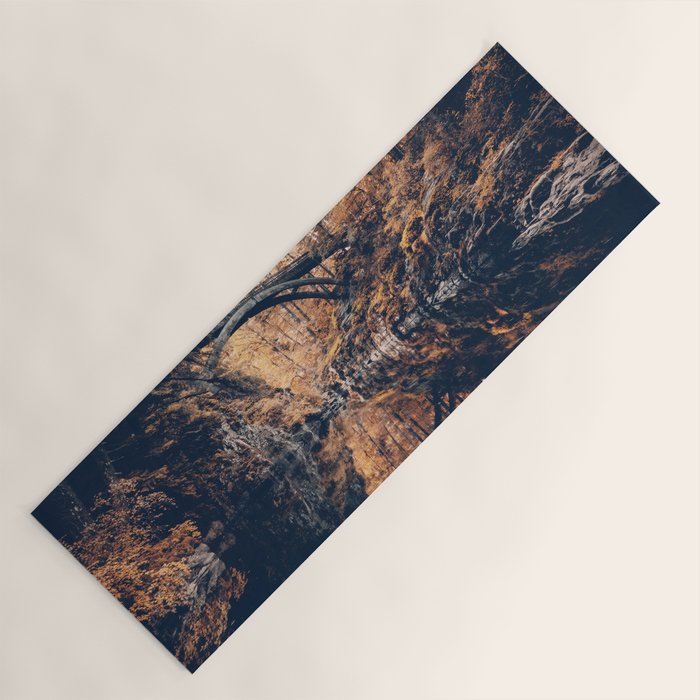 Autumn Forest Miracle on the Pacific Northwest River Bend Yoga Mat Gallery Image 1