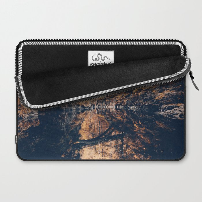 Autumn Forest Miracle on the Pacific Northwest River Bend Laptop Sleeve Gallery Image 2