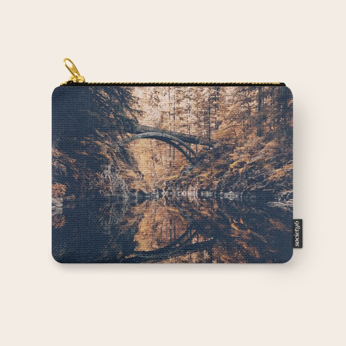 Autumn Forest Miracle on the Pacific Northwest River Bend Carry All Pouch Gallery Image 1