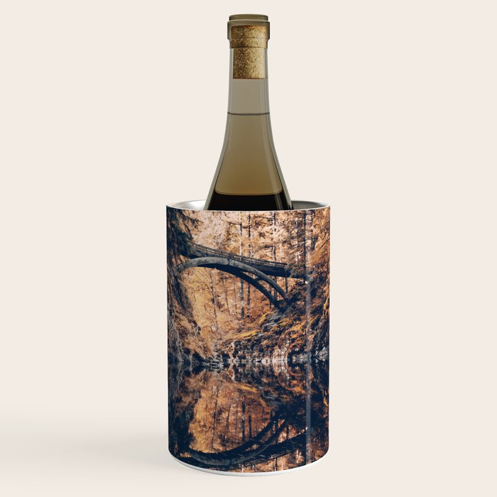 Autumn Forest Miracle on the Pacific Northwest River Bend Wine Chiller Gallery Image 1