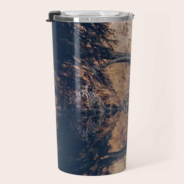 Autumn Forest Miracle on the Pacific Northwest River Bend Travel Mug Gallery Image 3