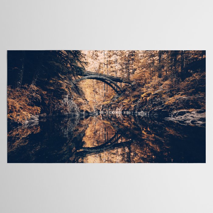 Autumn Forest Miracle on the Pacific Northwest River Bend Tablecloth Gallery Image 2