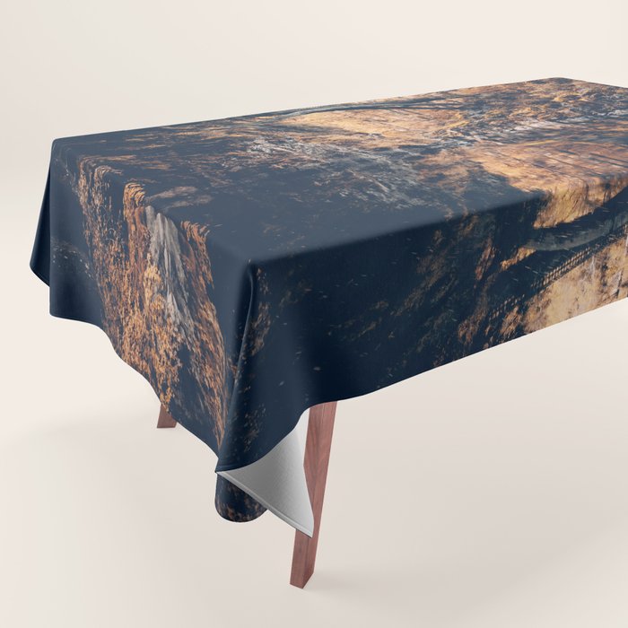Autumn Forest Miracle on the Pacific Northwest River Bend Tablecloth Gallery Image 1
