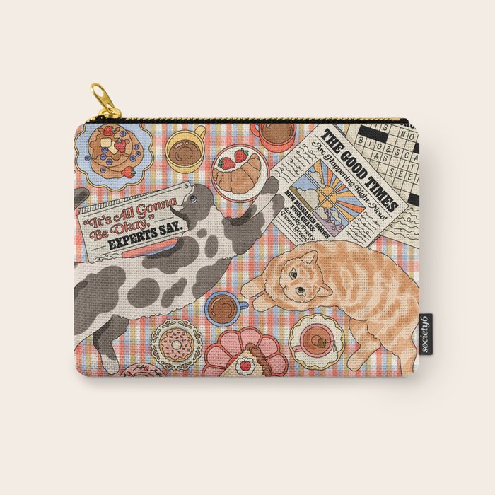 Breakfast With Cats Carry All Pouch Gallery Image 1