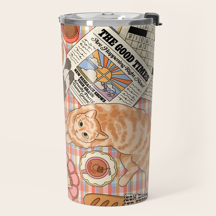 Breakfast With Cats Travel Mug Gallery Image 2