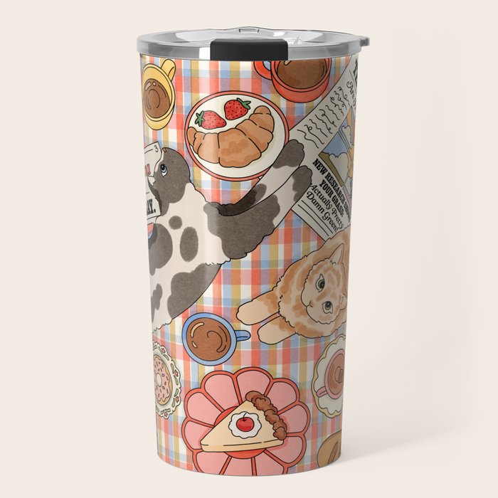 Breakfast With Cats Travel Mug Gallery Image 1