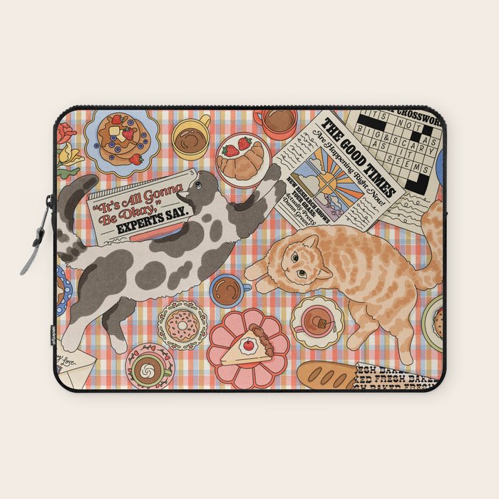 Breakfast With Cats Laptop Sleeve Gallery Image 1