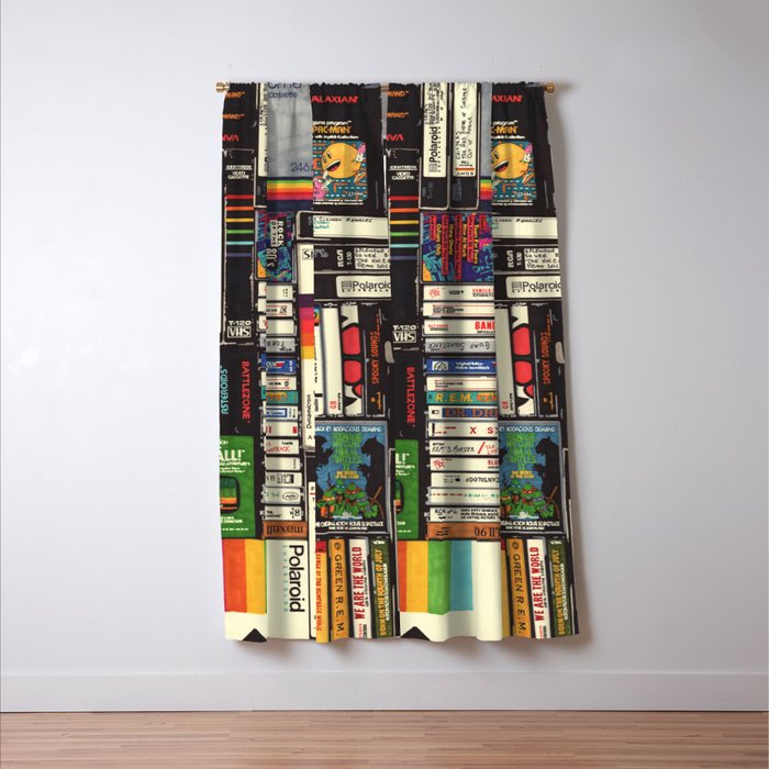 Cassettes, VHS and Video Games Window Curtain Gallery Image 3