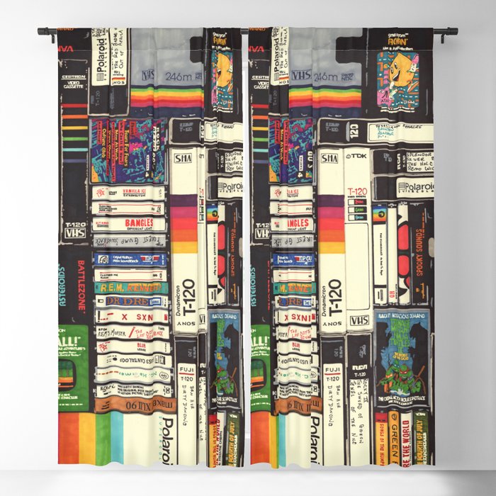 Cassettes, VHS and Video Games Window Curtain Gallery Image 1