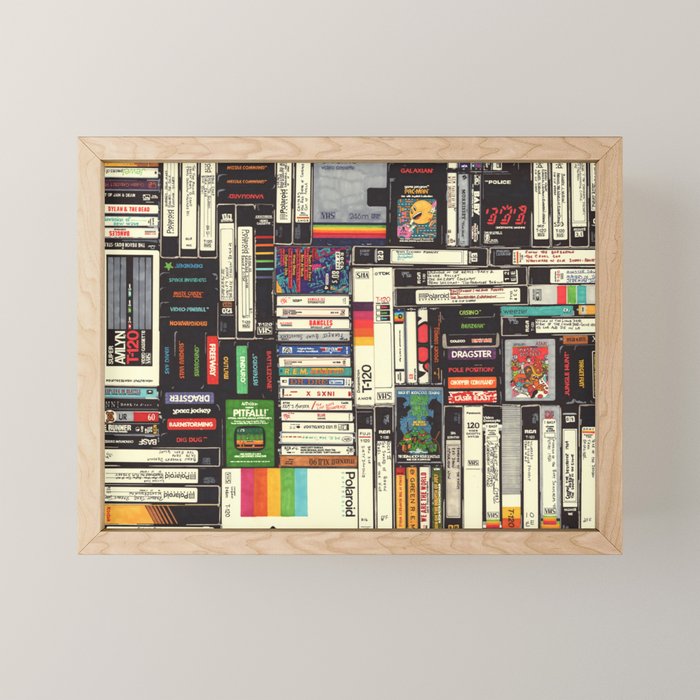 Cassettes, VHS and Video Games Mini Art Print Gallery Image 1