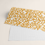 Folk Art Bunnies - Ochre and white Wrapping Paper Gallery Image 2