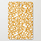 Folk Art Bunnies - Ochre and white Cutting Board Gallery Image 1