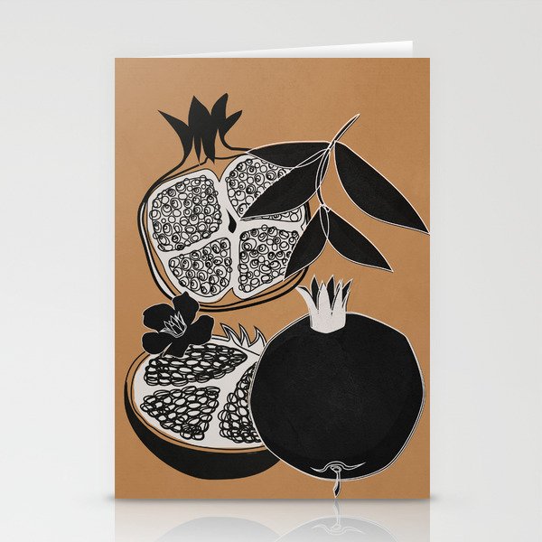 Line Art Pomegranates 5 Stationery Card Gallery Image 2