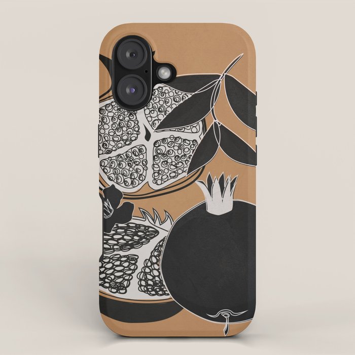 Line Art Pomegranates 5 iPhone Case Gallery Image 1