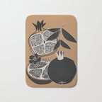 Line Art Pomegranates 5 Bath Mat Gallery Image 1