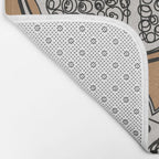 Line Art Pomegranates 5 Bath Mat Gallery Image 2