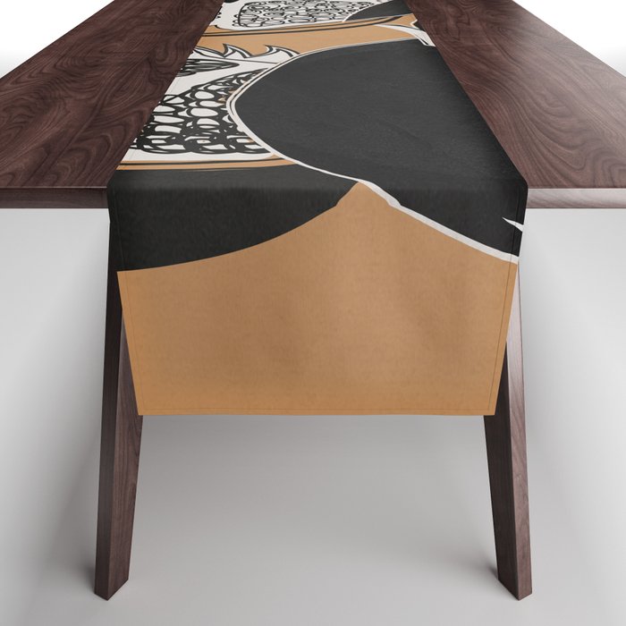 Line Art Pomegranates 5 Table Runner Gallery Image 1