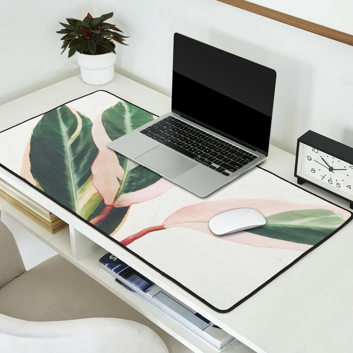 Pink Leaves III Desk Mat Gallery Image 2