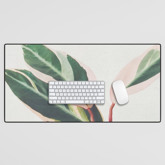 Pink Leaves III Desk Mat Gallery Image 1