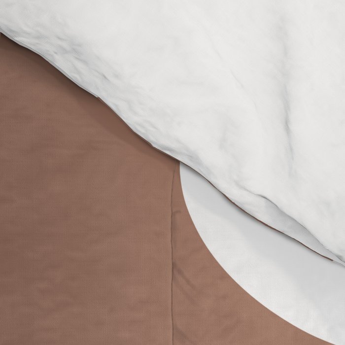 Mid Century Modern Abstract Piquet Pattern in Mocha Brown and White Comforter Gallery Image 4