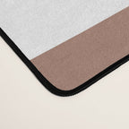 Mid Century Modern Abstract Piquet Pattern in Mocha Brown and White Desk Mat Gallery Image 4