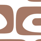 Mid Century Modern Abstract Piquet Pattern in Mocha Brown and White Coffee Mug Gallery Image 2