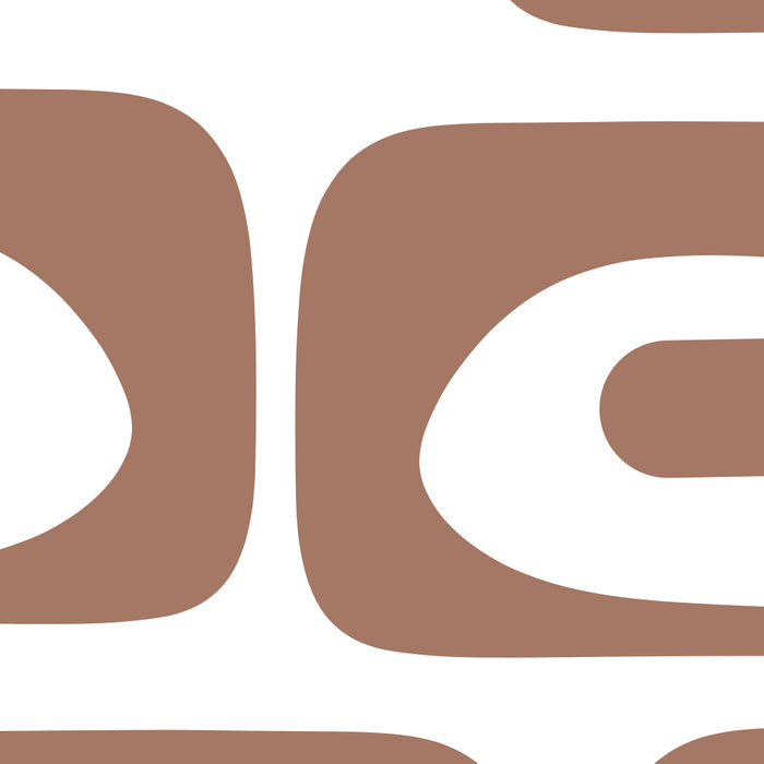 Mid Century Modern Abstract Piquet Pattern in Mocha Brown and White Coffee Mug Gallery Image 2