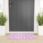 Vaporwave greek statue doodle pattern Welcome Mat Gallery Image 3