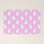 Vaporwave greek statue doodle pattern Welcome Mat Gallery Image 1