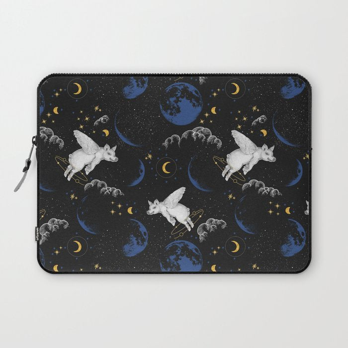 Celestial Pigs of the Night Sky A Laptop Sleeve Gallery Image 1