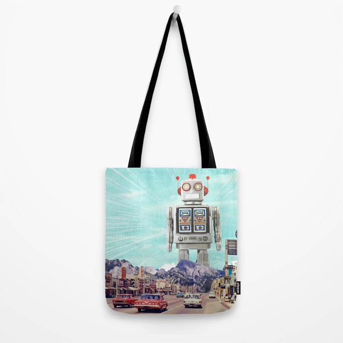Robot in Town Tote Bag Gallery Image 2