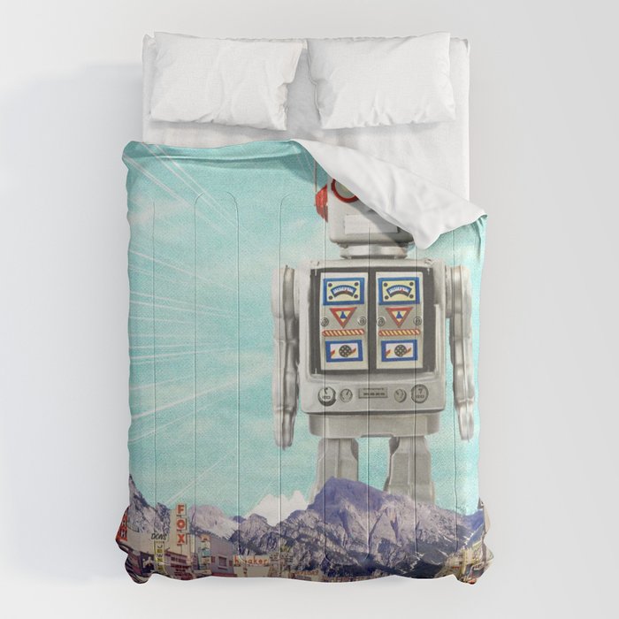 Robot in Town Comforter Gallery Image 6