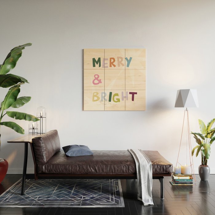 Merry and Bright Wood Wall Art Gallery Image 2