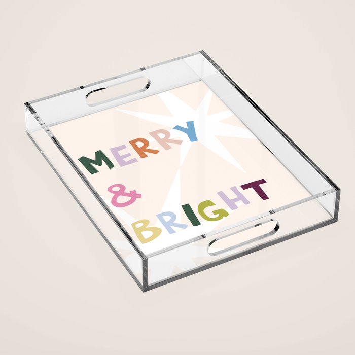 Merry and Bright Acrylic Tray Gallery Image 1
