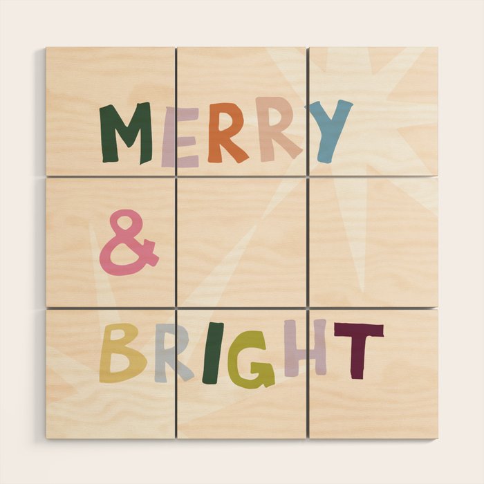 Merry and Bright Wood Wall Art Gallery Image 1