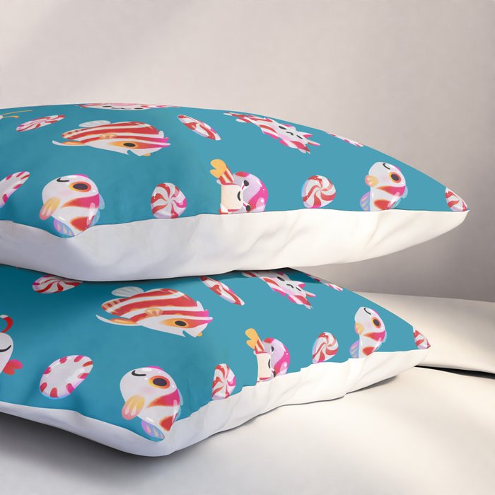 Sea Peppermint Candies Pillow Sham Gallery Image 3