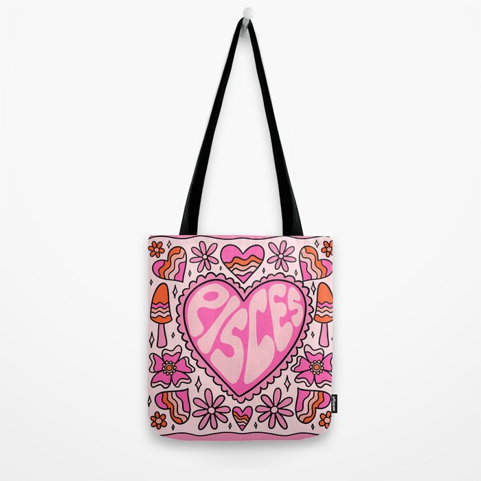 Pisces Heart Tote Bag Gallery Image 2