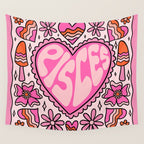 Pisces Heart Wall Tapestry Gallery Image 4