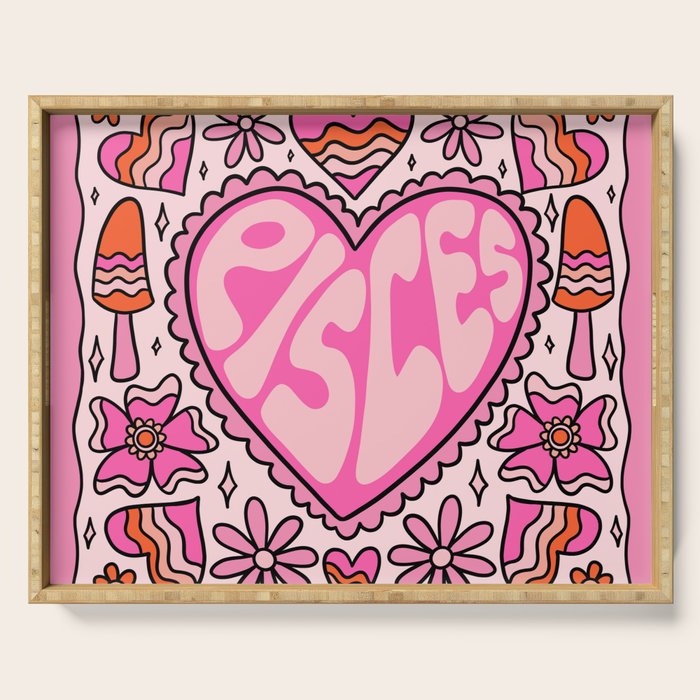 Pisces Heart Serving Tray Gallery Image 1