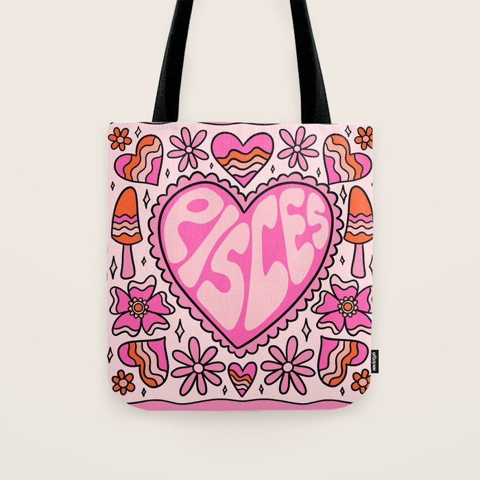Pisces Heart Tote Bag Gallery Image 1