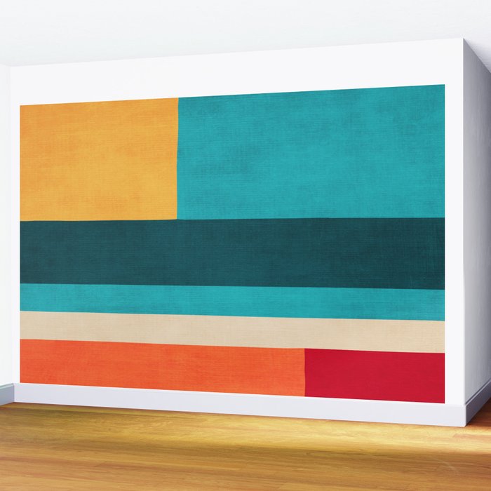 Modern Geometric Minimalist Artwork Wall Mural Gallery Image 2