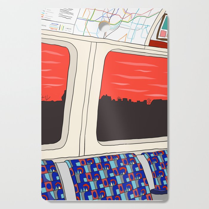 View from London Train Line Cutting Board Gallery Image 1