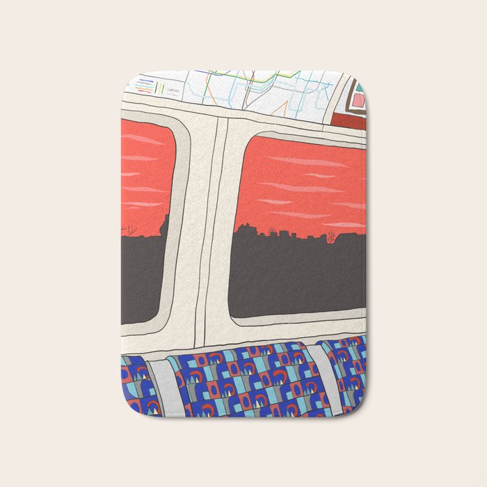 View from London Train Line Bath Mat Gallery Image 1