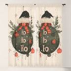 Festive Ho Ho Ho Bauble Window Curtain Gallery Image 5