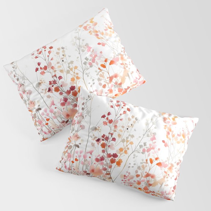 Natureâs Floral Meadowscape Pillow Sham Gallery Image 1