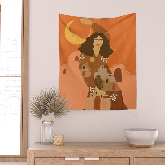 Night in Safari Wall Tapestry Gallery Image 2