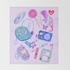 Y2K Vibes Throw Blanket Gallery Image 2