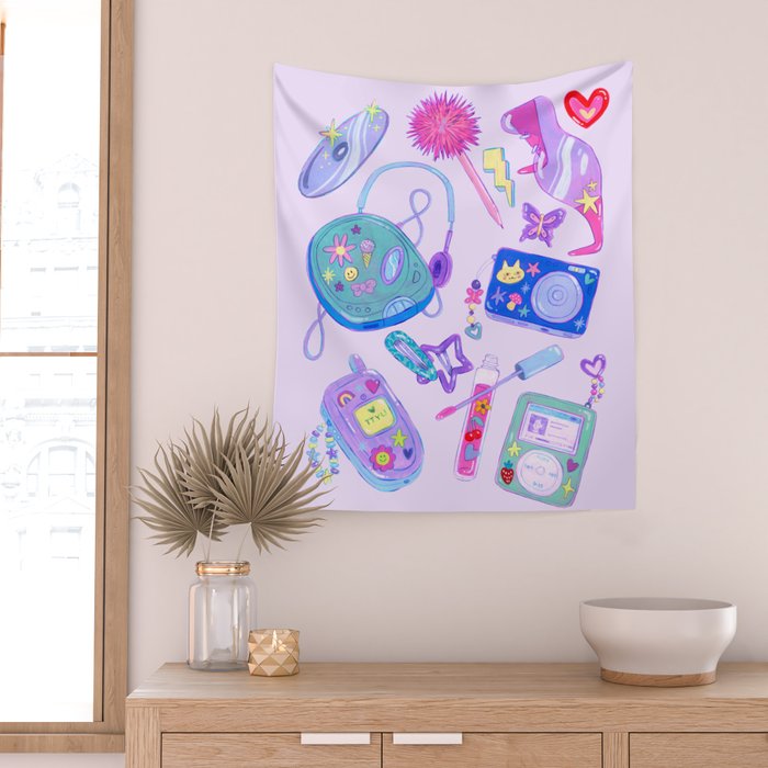 Y2K Vibes Wall Tapestry Gallery Image 2