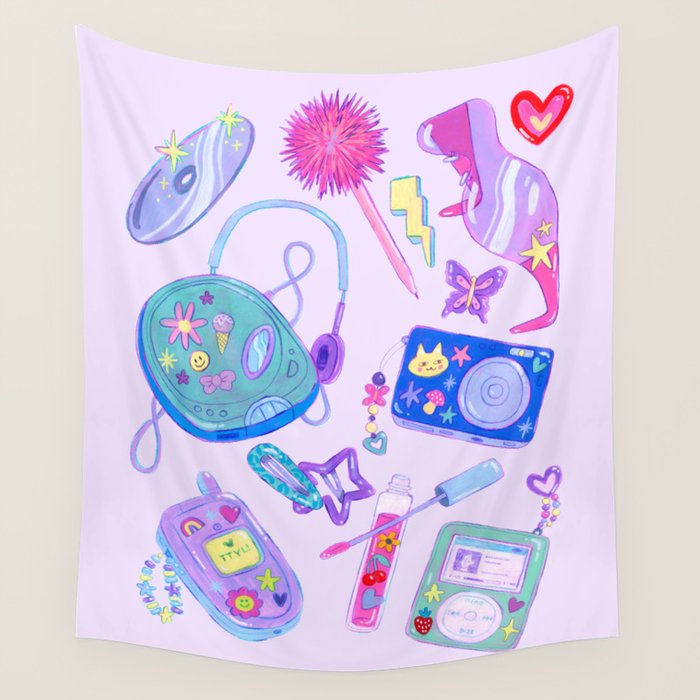 Y2K Vibes Wall Tapestry Gallery Image 4