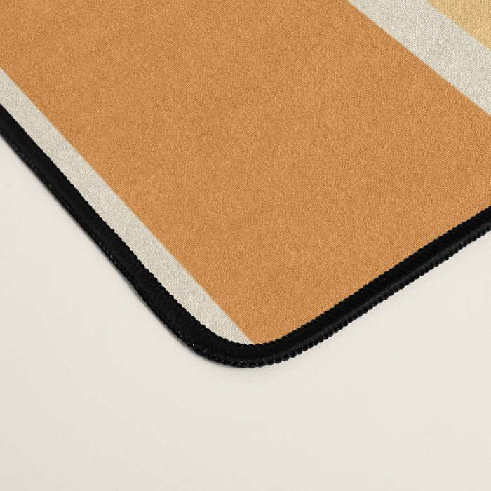 Mid Century Modern Modtastic Orange Peach Geometric Abstract Pattern Desk Mat Gallery Image 4